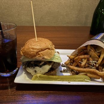 Citizen Burger Bar - Truffle fries  Wild Mushroom & Swiss Burger - Burgers Near Me - Charlottesville, Virginia