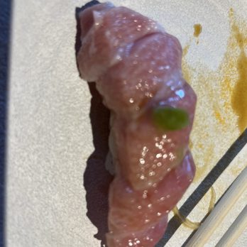 Tokyo Table - Blurry picture of delicious maguro o toro nigiri- melts in your mouth, sorry for the bad picture. - Japanese Near Me - Sacramento, California