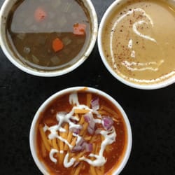 Small Batch Soups by Soupremacy - Soup trio: butternut squash, chili and lentil