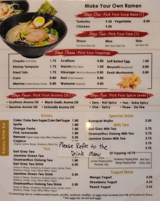 Menu photo 7 Rokaru Ramen Blue Ash, OH