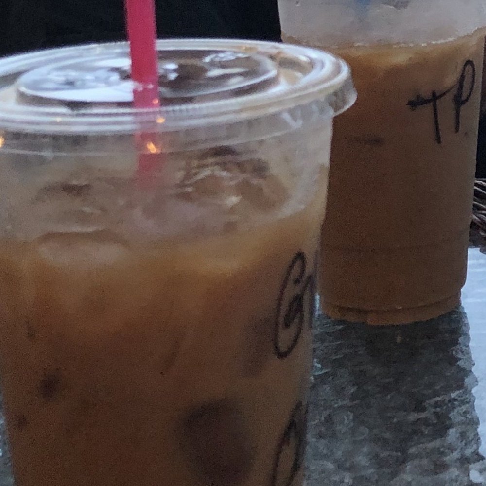 Serene Beans - Iced twisted pecan coffee with 3pumps of hazelnut, and the other is a iced latte drink with oat milk.. - Coffee & Tea Near Me - Katy, Texas Serene Beans - Iced twisted pecan coffee with 3pumps of hazelnut, and the other is a iced latte drink with oat milk.. - Coffee & Tea Near Me - Katy, Texas