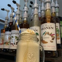 The Yellow Bars - Railway Frappe. Made with beans from Old Rock roasters in Sudbury.