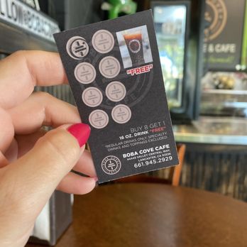 Boba Cove & Cafe - I just found out they have a stamp card - Cafes Near Me - Lancaster, California Boba Cove & Cafe - I just found out they have a stamp card - Cafes Near Me - Lancaster, California