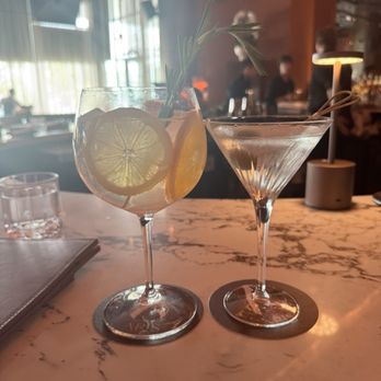 Aris Steakhouse - Gin & Tonic (the BEST) and Martini - Steakhouses Near Me - Austin, Texas