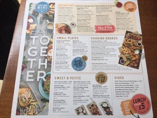 Menu photo 2 The Slug and Lettuce Cardiff, CRF Menu photo 2 The Slug and Lettuce Cardiff, CRF