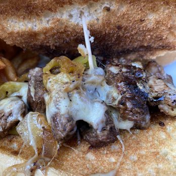 Mario's Fishbowl - Filet Tip Hoagie - close up - American Near Me - Morgantown, West Virginia