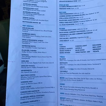 Casa Almenara - Menu - Mexican Near Me - Atlanta, Georgia
