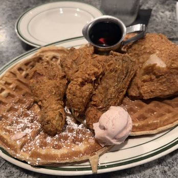 Fixins Soul Kitchen - 3 Piece dark chickens N 2 Waffle - Soul Food Near Me - Los Angeles, California Fixins Soul Kitchen - 3 Piece dark chickens N 2 Waffle - Soul Food Near Me - Los Angeles, California