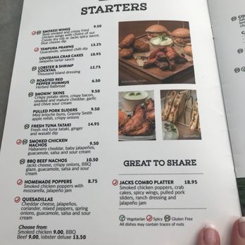 Jacks Smokehouse - Menu photos. - American Near Me - Marbella, Massachusetts