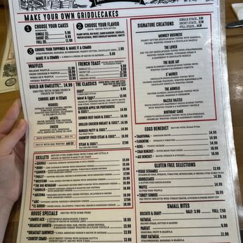 Griddlecakes - Menu - New American Near Me - Las Vegas, Nevada