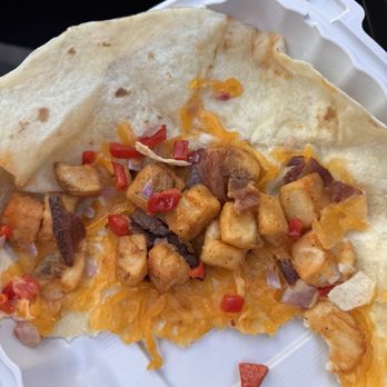 Sevier Coffee - Bacon breakfast burrito without the eggs! - Coffee & Tea Near Me - Hatch, Utah