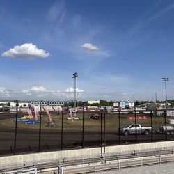 Silver Dollar Speedway - View of track prep before the night program kicked off.
