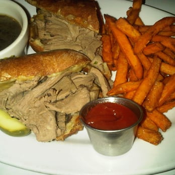 River Grille - French dip with sweet potato fries - American Near Me - Chatham, New Jersey River Grille - French dip with sweet potato fries - American Near Me - Chatham, New Jersey