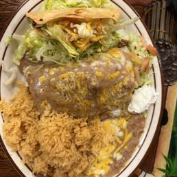 Chile Verde Smoothered Burrito