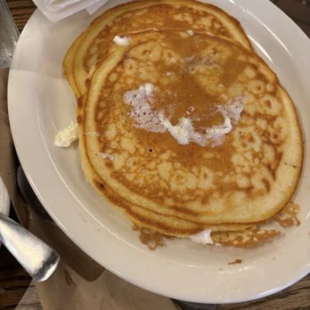 Cracker Barrel Old Country Store - After picture of the salty crappy pancakes. - American Near Me - Indianapolis, Indiana