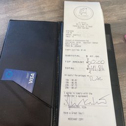 My check after being called obnoxious by the manager. The server was rude also from when she greeted me. My check after being called obnoxious by the manager. The server was rude also from when she greeted me.
