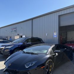 The Great Auto Body - Lamborghini in for front bumper repaint