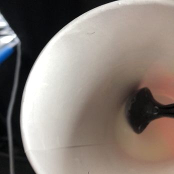 Wendy's - Hair in cup. Had to poor out the frosty into another cup to get the picture. - Fast Food Near Me - South Boston, Virginia Wendy's - Hair in cup. Had to poor out the frosty into another cup to get the picture. - Fast Food Near Me - South Boston, Virginia