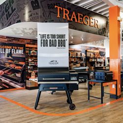 Texas Star Grill Shop - traeger section in texas star grill shop's woodway & voss location