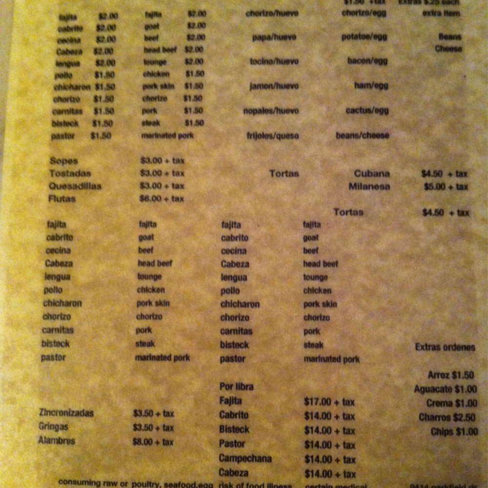Taco More - Menu! - Tacos Near Me - Austin, Texas Taco More - Menu! - Tacos Near Me - Austin, Texas