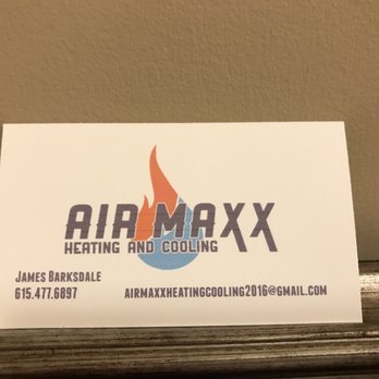 Air Maxx Heating and Cooling - Business card - Heating & Air Conditioning/HVAC Near Me - Murfreesboro, Tennessee Air Maxx Heating and Cooling - Business card - Heating & Air Conditioning/HVAC Near Me - Murfreesboro, Tennessee