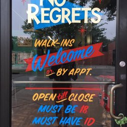 No Regrets Tattoo - Easy to spot! Signage by Frady Cat Signs