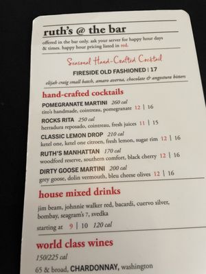 Menu photo 1 Ruth's Chris Steak House West Palm Beach, FL Menu photo 1 Ruth's Chris Steak House West Palm Beach, FL