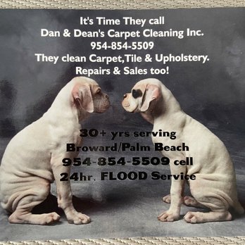 Dan & Dean's Carpet Cleaning - Has it been a while since you freshened up the house or office? Give us a call for your free estimate! - Carpet Cleaning Near Me - Pompano Beach, Florida Dan & Dean's Carpet Cleaning - Has it been a while since you freshened up the house or office? Give us a call for your free estimate! - Carpet Cleaning Near Me - Pompano Beach, Florida
