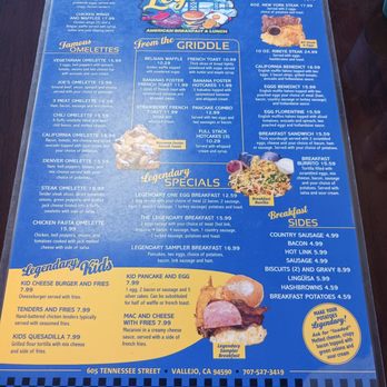 The Legend American Breakfast and Lunch - Menue - American Near Me - Vallejo, California The Legend American Breakfast and Lunch - Menue - American Near Me - Vallejo, California