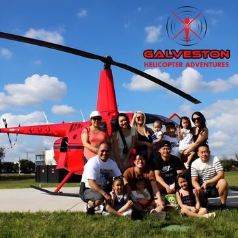 Galveston Helicopters - Celebrate with friends and family during a private helicopter charter in Galveston. This photo captures a happy group ready f... - Tours Near Me - Galveston, Texas Galveston Helicopters - Celebrate with friends and family during a private helicopter charter in Galveston. This photo captures a happy group ready f... - Tours Near Me - Galveston, Texas