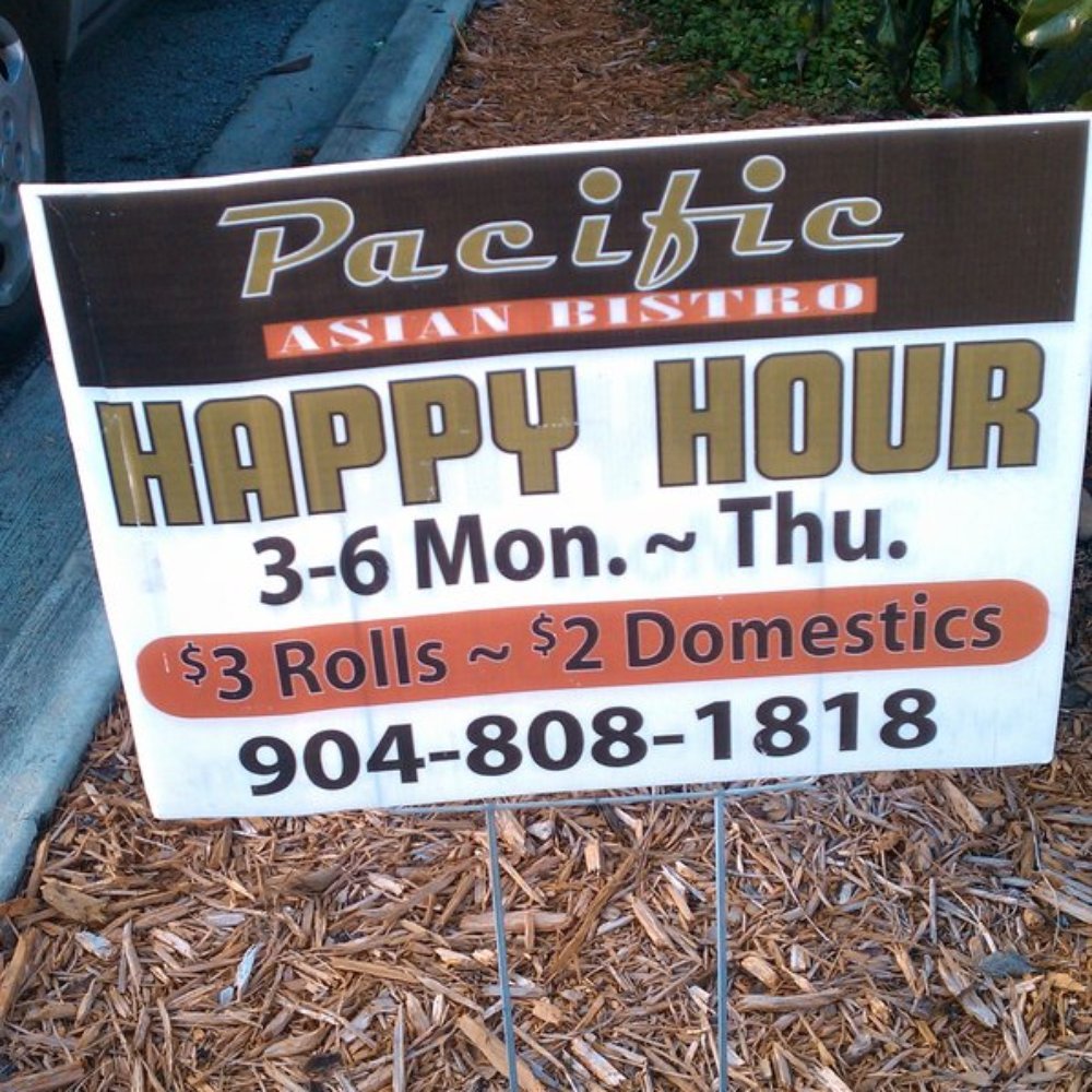 Pacific Asian Bistro - Happy Hour $3.00 Rolls - Sushi Bars Near Me - St. Augustine, Florida Pacific Asian Bistro - Happy Hour $3.00 Rolls - Sushi Bars Near Me - St. Augustine, Florida
