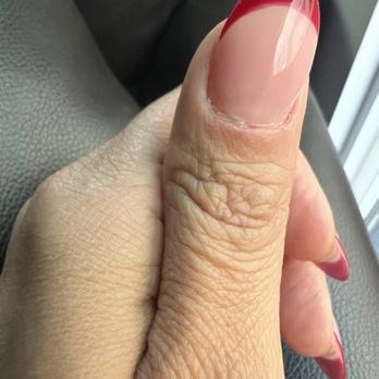 Vibrant Nails & Lashes - Tip too large for nail bed - Nail Salons Near Me - Berkeley, California Vibrant Nails & Lashes - Tip too large for nail bed - Nail Salons Near Me - Berkeley, California