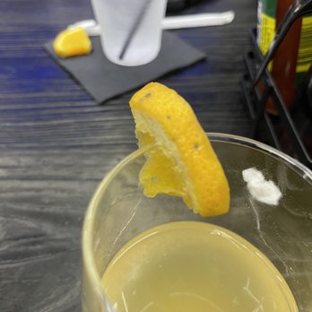 Fin & Feathers - Mold on orange slice garnish on mimosa - Bars Near Me - Atlanta, Georgia