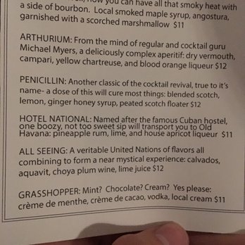 Conspiracy - Some of the winter menu offerings - Cocktail Bars Near Me - Middletown, Connecticut