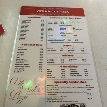 Vito & Nick's Pizzeria - Menu as of October 2025 - Pizza Near Me - Chicago, Illinois Vito & Nick's Pizzeria - Menu as of October 2025 - Pizza Near Me - Chicago, Illinois