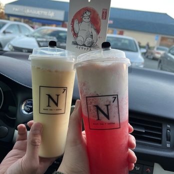 N7 Draft Tea + Coffee - Jasmine Nitro Milk Tea and Strawberry Cheezo - Coffee & Tea Near Me - San Jose, California N7 Draft Tea + Coffee - Jasmine Nitro Milk Tea and Strawberry Cheezo - Coffee & Tea Near Me - San Jose, California
