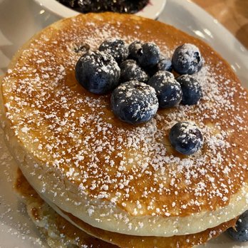 Brownstone Pancake Factory - Blueberry pancakes with Homemade blueberry Compote - Breakfast & Brunch Near Me - Edgewater, New Jersey Brownstone Pancake Factory - Blueberry pancakes with Homemade blueberry Compote - Breakfast & Brunch Near Me - Edgewater, New Jersey