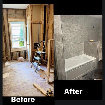 Orelvis General Contracting - before and after a bathroom remodel - General Contractors Near Me - Rochester, New York Orelvis General Contracting - before and after a bathroom remodel - General Contractors Near Me - Rochester, New York