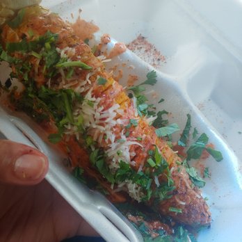 Houston Sauce Pit - Rosted Corn w/ the toppings - Vegan Near Me - Houston, Texas Houston Sauce Pit - Rosted Corn w/ the toppings - Vegan Near Me - Houston, Texas