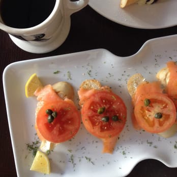 Rialto Cafe - Smoked salmon crostinis...so so so good - Breakfast & Brunch Near Me - Fullerton, California Rialto Cafe - Smoked salmon crostinis...so so so good - Breakfast & Brunch Near Me - Fullerton, California