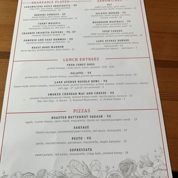 Lake Ave Restaurant & Bar - Menu - New American Near Me - Duluth, Minnesota