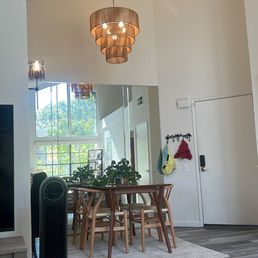 Pendant light installed