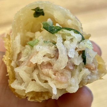 Lao Yu Yuan Dumpling House - Inside of Turnip Puff w. Pork - Shanghainese Near Me - Flushing, New York Lao Yu Yuan Dumpling House - Inside of Turnip Puff w. Pork - Shanghainese Near Me - Flushing, New York