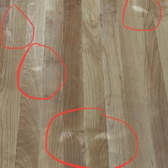 Royal Home Flooring - Spots unfinished - looks like they rested something on the floor - Flooring Near Me - Bridgeview, Illinois