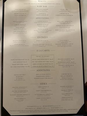 Menu photo 5 Grill 23 & Bar Boston, MA