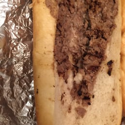 Here is Balsamos version of a cheesesteak. Barely anything on it