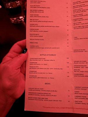 Menu photo 1 Evangeline Toronto, ON