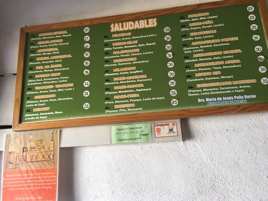 Menu photo 3 Naganda Juguería Oaxaca, OAX