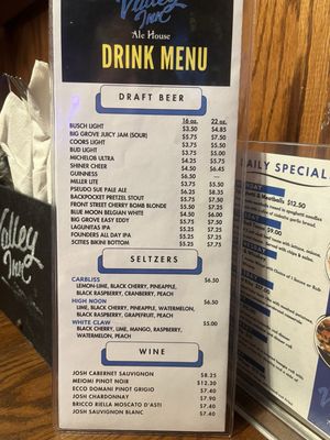 Menu photo 4 Valley Inn Ale House Pleasant Valley, IA
