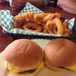 Bishops Restaurant - Cheeseburgs and onion rings. Yes